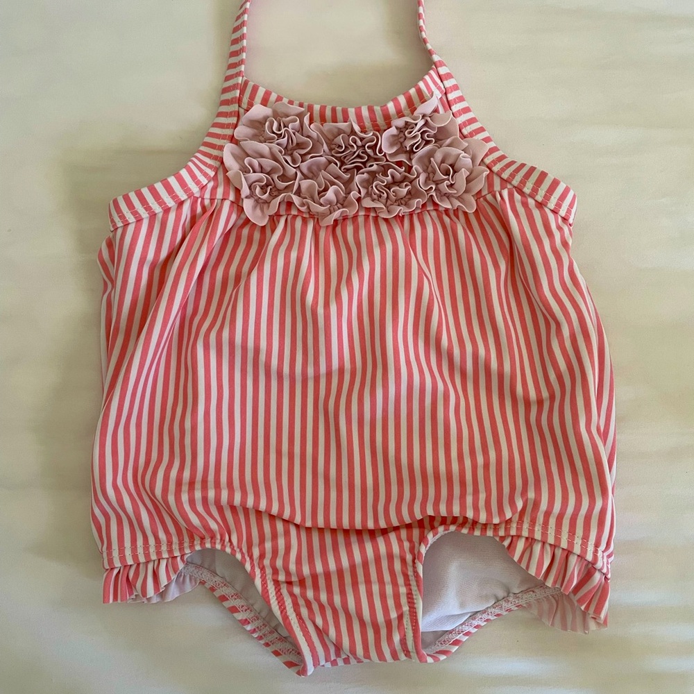 Janie and Jack Girls Pink Bathing suit